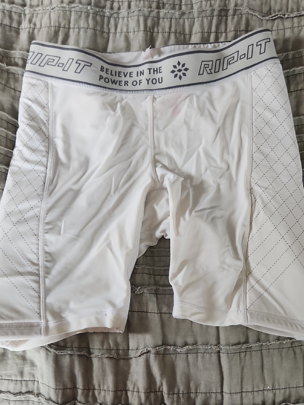 RipIt Womens White Compression Base Layer Padded Softball Sliding Shorts